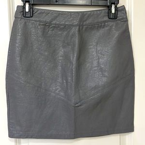 SEEK Soft Gray Faux Leather Miniskirt